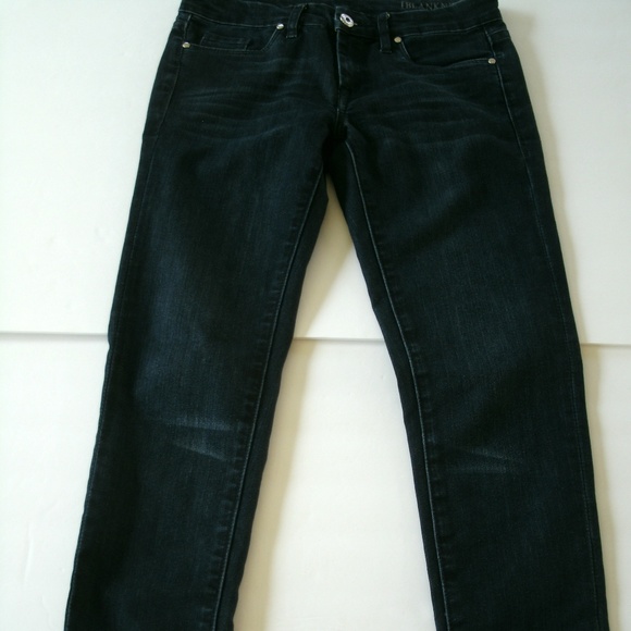 BLANK NYC Jeans Skinny Exposed Ankle Zipper Dark Wash Size 27 Cotton Spandex - Picture 2 of 14